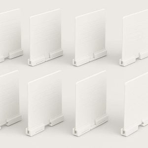Heavy Duty Deep Drawer Dividers for Large Clothes Organizers and Kitchen Pot Lids Set of 8 White Dividers