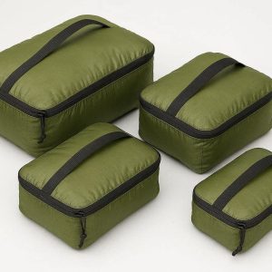 Ultralight Silnylon Packing Cubes for Backpacking and Hiking Travel Organizers Water Resistant Lightweight Gear Bags Green